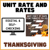 Unit Rate & Rates | Thanksgiving | Math Mystery Picture Di