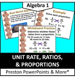 Unit Rate, Ratios, and Proportions in a PowerPoint Presentation