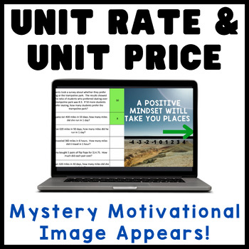 Preview of Unit Rate & Unit Price | 6th & 7th Grade | Math Mystery Picture Digital Activity