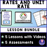 Rates & Unit Rate ⭐ Differentiated Lessons & Assessments