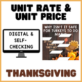 Unit Rate & Unit Price | Thanksgiving | Math Mystery Pictu