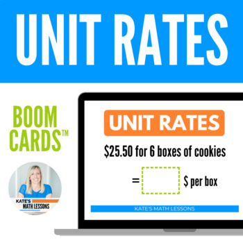 Preview of Unit Rate & Unit Prices Activities - Digital Boom Cards™