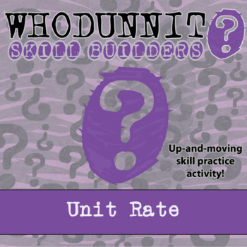 Preview of Unit Rate Whodunnit Activity - Printable & Digital Game Options