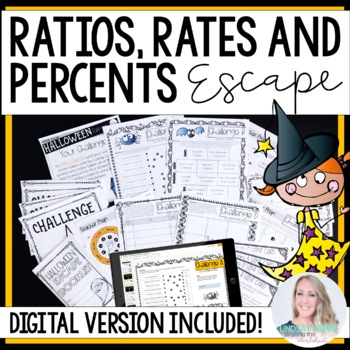 Preview of Unit Rate and Percents Escape Room Activity