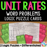 Unit Rates Activity: Unit Rates Word Problems Logic Puzzle {6.RP.2, 6.RP.3}