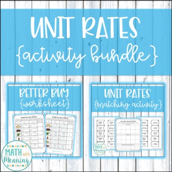 Preview of Unit Rates Activity Mini-Bundle - 2 Fun Activities