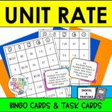 Unit Rate Bingo Activity | Task Cards | Unit Rates Game Cl