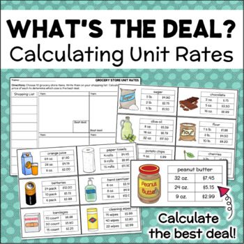 Preview of Unit Rate - Calculating Unit Cost - Dividing & Rounding Decimals