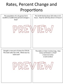 unit rates and percents homework 4 answer key