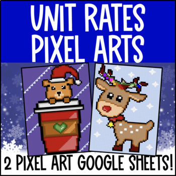Preview of Unit Rates Digital Pixel Art | Unit Pricing | Ratios & Rates Google Sheets