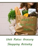 Unit Rates Grocery Shopping Activity