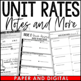 Unit Rates Guided Notes Homework Warm Ups Exit Tickets