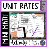 Finding Unit Rates 6th Grade Math Worksheets Activities Puzzles & Riddle No Prep