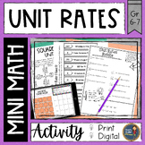 Unit Rates Math Activities - Math Puzzles and Math Riddle 