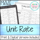 Unit Rates Worksheet - Maze Activity