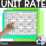 Unit Rates Maze TEKS 7.4b Math Activity Math Station
