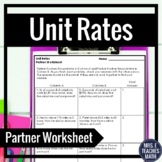Unit Rates Partner Worksheet 6.RP.2