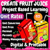 Unit Rates Percent Project Based Learning CREATE FRUIT JUI