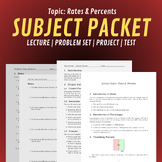Unit: Rates-Percents | FULL UNIT PACKET | Lecture, Problem