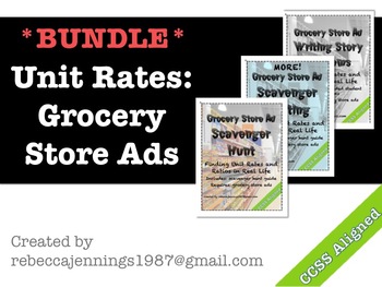 Preview of Unit Rates & Ratios: Grocery Store Ads Scavenger Hunt