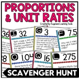 Unit Rates, Ratios, and Proportions Word Problems Scavenge