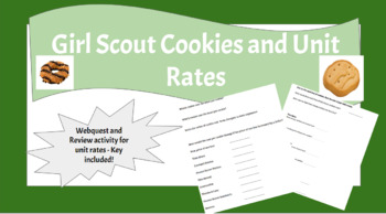 Preview of Unit Rates and Girl Scout Cookies