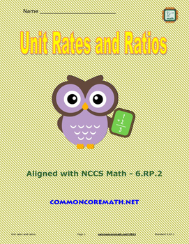 Preview of Unit Rates and Ratios - 6.RP.2