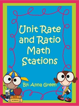 Preview of Unit Rates and Ratios Stations - Math Centers