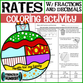 Unit Rates w/ Fractions Decimals Personalized Holiday Orna