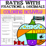 Unit Rates with Fractions and Decimals Personalized Pumpki