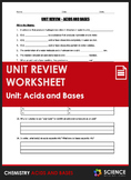 Unit Review - Acids and Bases - Distance Learning