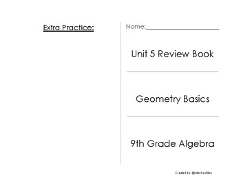 Preview of Unit Review Book: Geometry Basics