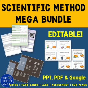 Preview of Scientific Method Bundle Labs Task Cards Notes & More