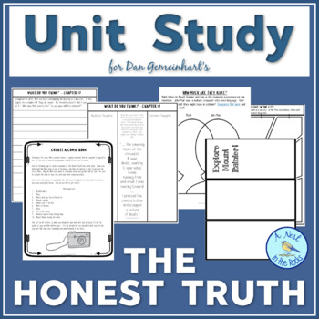 Preview of Unit Study Activities for The Honest Truth by Dan Gemeinhart - Print & Digital