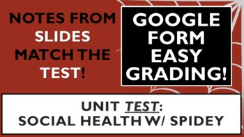 Preview of Unit Test: Social Health W/ Spidey