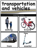 Unit Vocabulary Cards (Animals, Transportation, People, Sp
