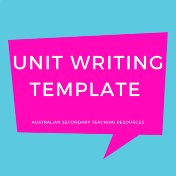 Preview of Unit Writing Template