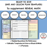 Unit and Lesson Planner Template: Supplement for Reveal Math