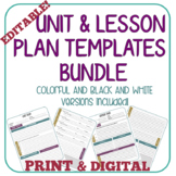 Unit and Lesson Planning Templates Bundle!