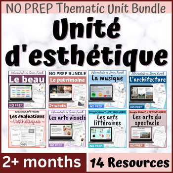 Preview of Unité d'esthétique - Beauty & Aesthetics Unit - 7+ weeks AP® NO PREP UNIT