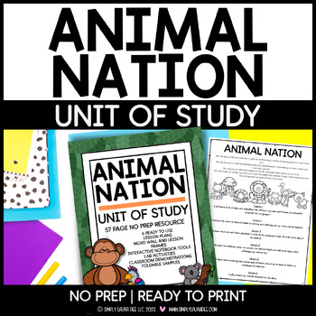 Preview of Unit of Study: Animal Nation | Animal Research Project