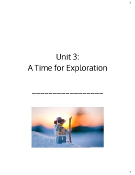 Preview of Unit of Study -- Early Exploration