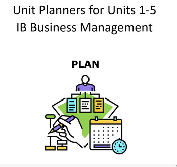 Preview of Unit planners for Unit 1-5 IB Business Management