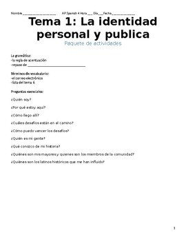 Preview of UnitPacket - APSpanish - Identidad publica y personal - PersonalPublicIdentity