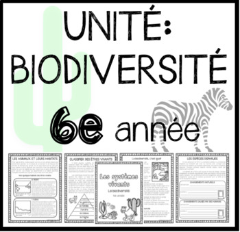 Preview of Unité: La biodiversité- BIODIVERSITY SCIENCE UNIT (FRENCH)