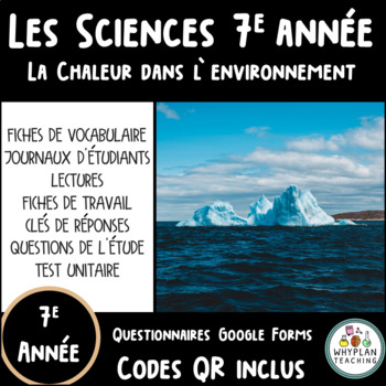 Preview of 2022  | La Chaleur Dans L'environnement | Les Sciences Ontario | 7e année