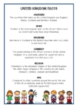 United Kingdom (UK) Fun Facts Printables | Countries Unit