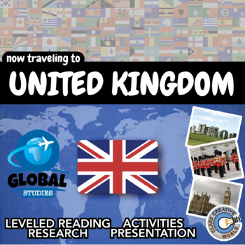 Preview of United Kingdom - Global Studies - Reading, Activities, Slides & Digital INB