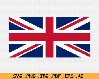 Preview of United Kingdom National Flag, UK Country Banner Cricut, SVG EPS AI PNG JPG PDF