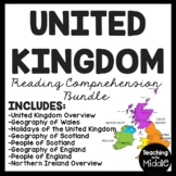 United Kingdom Reading Comprehension Worksheet Bundle Coun